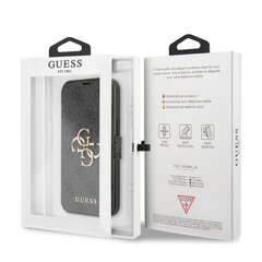 GUBKP13L4GMGGR Guess PU 4G Metal Logo Book Case, skirtas iPhone 13 Pro, pilkas kaina ir informacija | Telefono dėklai | pigu.lt