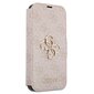 GUBKP13L4GMGPI Guess PU 4G Metal Logo Book Case, skirtas iPhone 13 Pro, rožinis kaina ir informacija | Telefono dėklai | pigu.lt