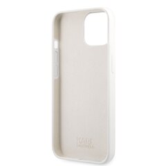 Karl Lagerfeld and Choupette Liquid Silicone Case, skirtas iPhone 13, baltas kaina ir informacija | Telefono dėklai | pigu.lt