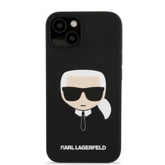 Karl Lagerfeld Liquid Silicone Karl Head Case, skirtas iPhone 13, juodas kaina ir informacija | Telefono dėklai | pigu.lt