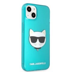 Чехол KLHCP13MCHTRB Karl Lagerfeld TPU Choupette Head Case for iPhone 13 Fluo Blue цена и информация | Чехлы для телефонов | pigu.lt