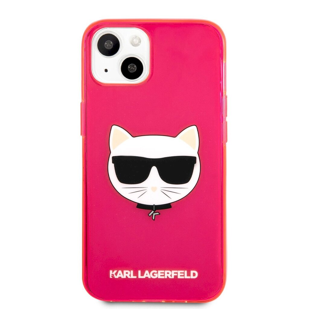 Karl Lagerfeld TPU Choupette Head Case, skirtas iPhone 13 mini, rožinis kaina ir informacija | Telefono dėklai | pigu.lt