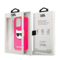 Karl Lagerfeld TPU Choupette Head Case, skirtas iPhone 13 Pro, rožinis kaina ir informacija | Telefono dėklai | pigu.lt