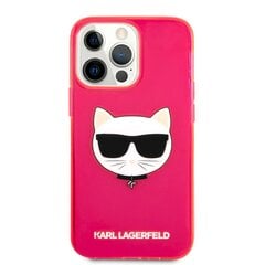 Karl Lagerfeld TPU Choupette Head Case, skirtas iPhone 13 Pro, rožinis kaina ir informacija | Telefono dėklai | pigu.lt