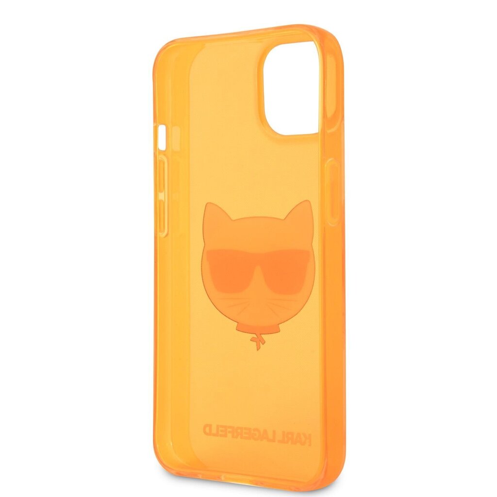 Karl Lagerfeld TPU Choupette Head Case, skirtas iPhone 13 mini, oranžinis kaina ir informacija | Telefono dėklai | pigu.lt