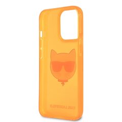 Чехол KLHCP13LCHTRO Karl Lagerfeld TPU Choupette Head Case for iPhone 13 Pro Fluo Orange цена и информация | Чехлы для телефонов | pigu.lt