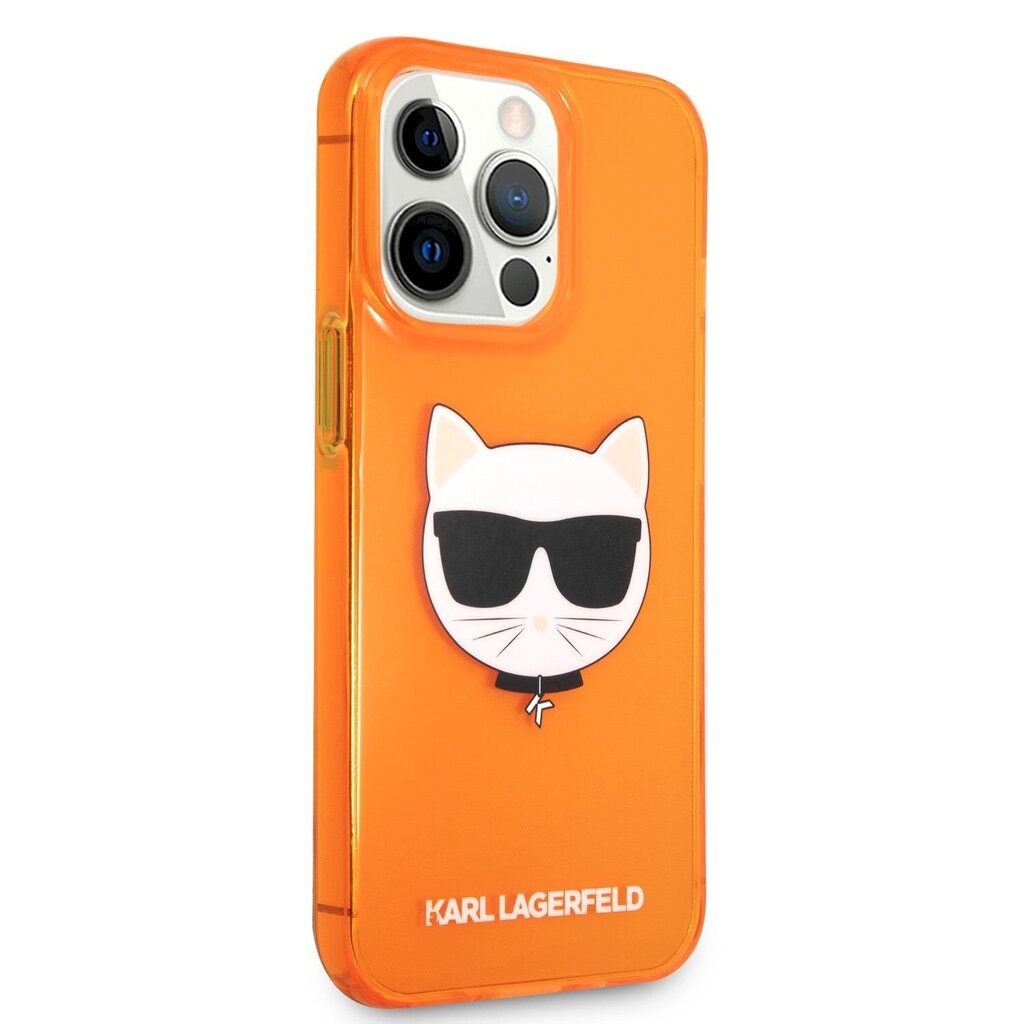 Чехол KLHCP13LCHTRO Karl Lagerfeld TPU Choupette Head Case for iPhone 13  Pro Fluo Orange цена | pigu.lt