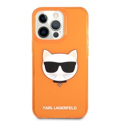Karl Lagerfeld TPU Choupette Head Case, skirtas iPhone 13 Pro, oranžinis kaina ir informacija | Telefono dėklai | pigu.lt
