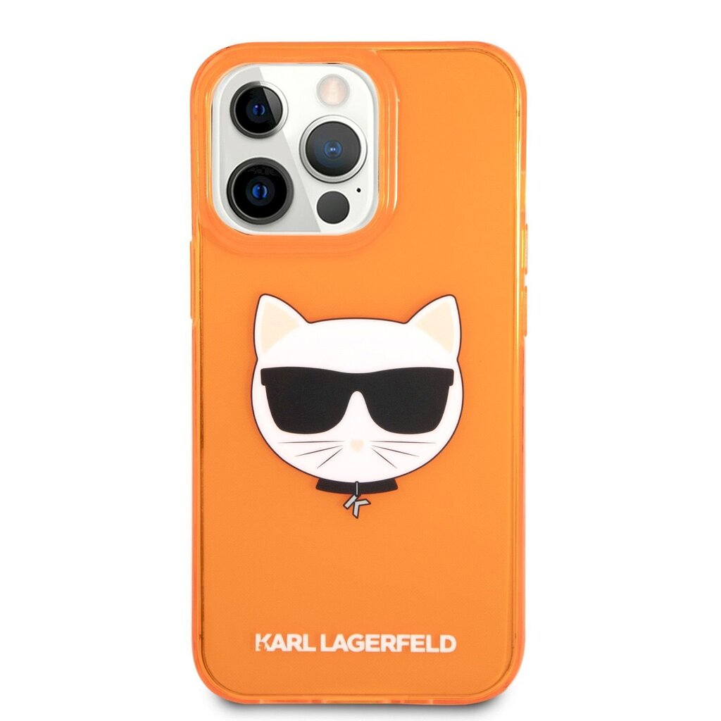 Чехол KLHCP13LCHTRO Karl Lagerfeld TPU Choupette Head Case for iPhone 13  Pro Fluo Orange цена | pigu.lt