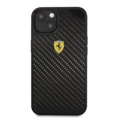 FEHCP13SFCABK Ferrari Real Carbon Hard Case, skirtas iPhone 13 Mini, juodas kaina ir informacija | Telefono dėklai | pigu.lt