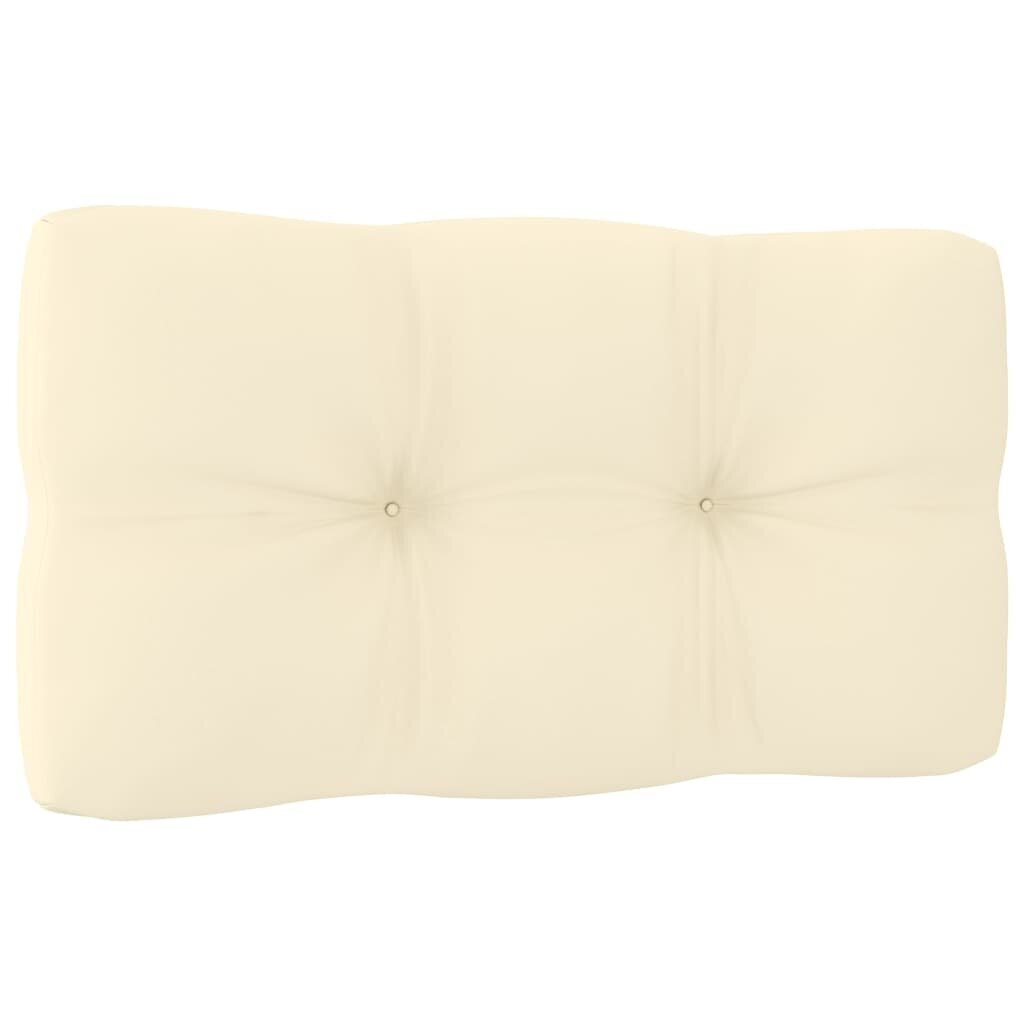 Vidurinės sofos dalys su kreminėmis pagalvėlėmis, 2 vnt, rudos kaina ir informacija | Lauko kėdės, foteliai, pufai | pigu.lt