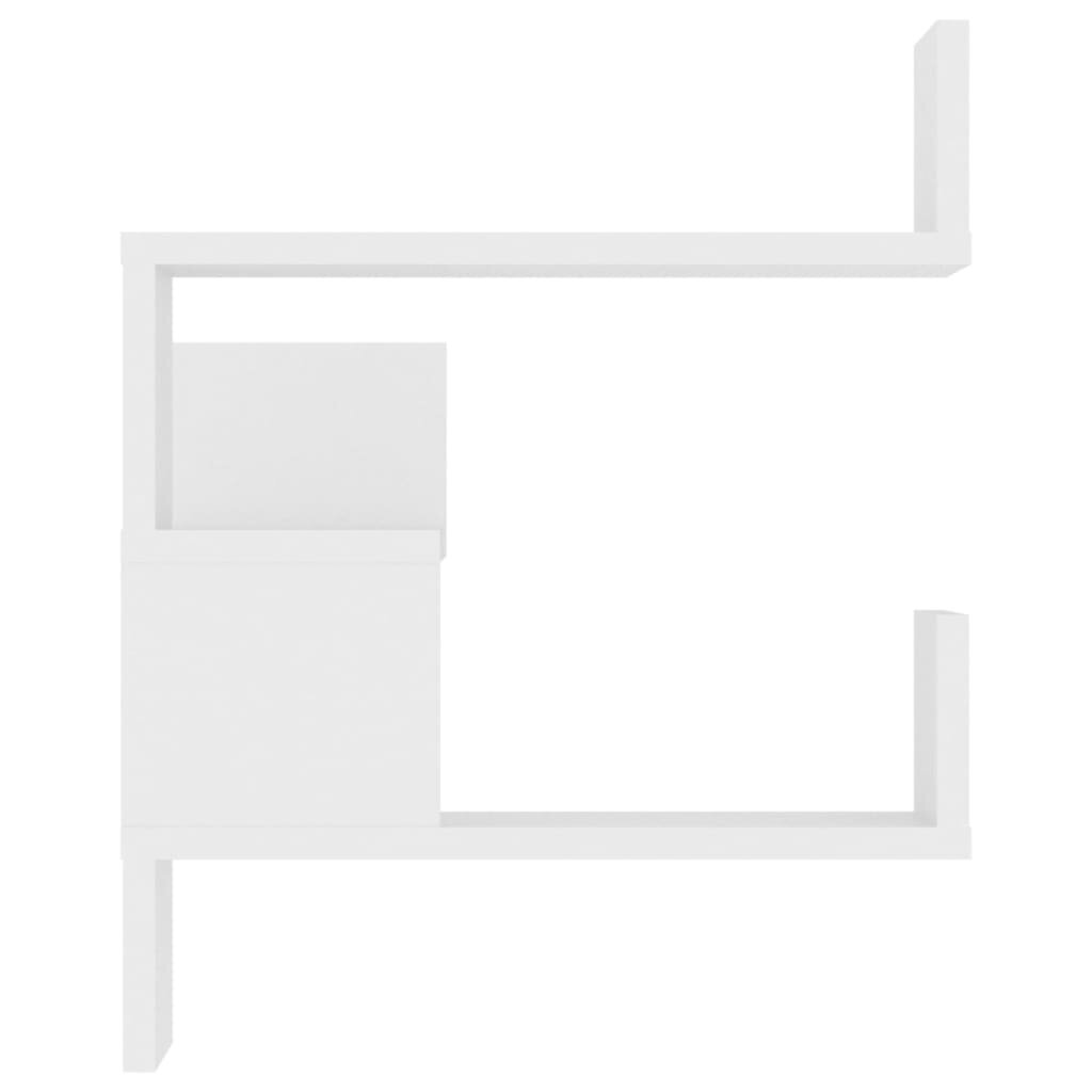 vidaXL Sieninė kampinė lentyna, balta, 40x40x50cm, MDP цена и информация | Lentynos | pigu.lt
