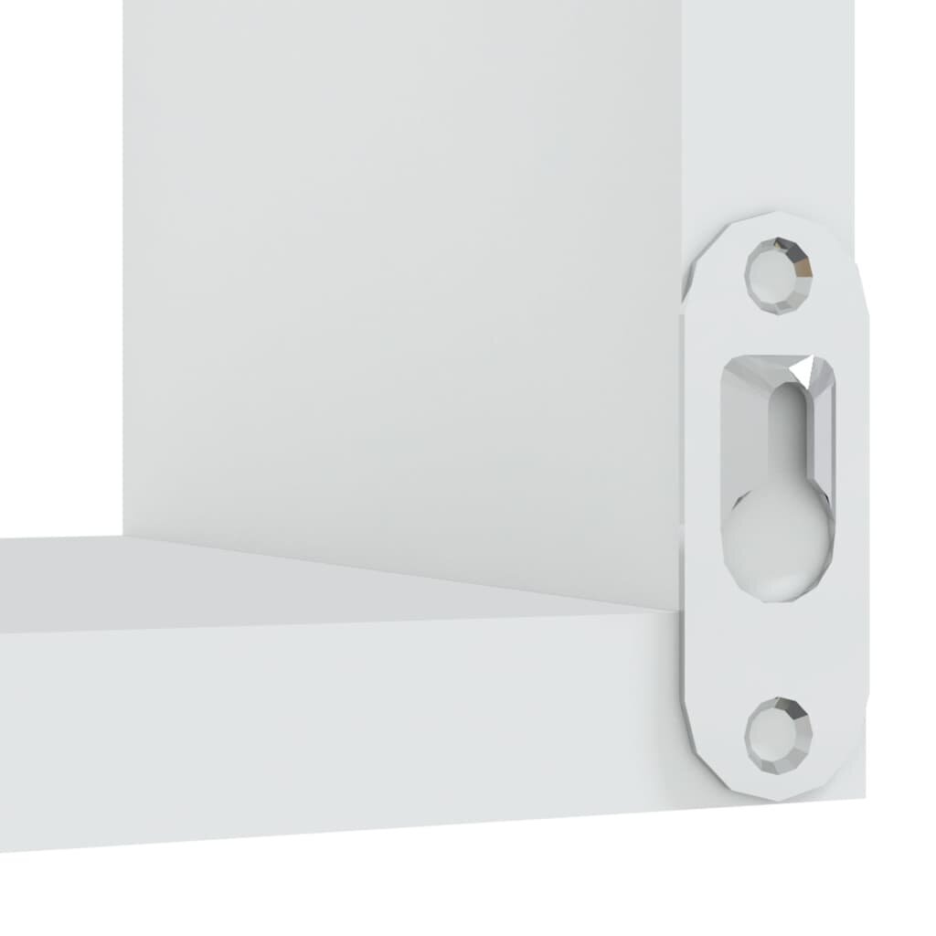 vidaXL Sieninė kampinė lentyna, balta, 40x40x50cm, MDP kaina ir informacija | Lentynos | pigu.lt