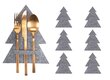 Kalėdinis stalo įrankių dėklas "Eglutė", 6 vnt., pilkas kaina ir informacija | Kalėdinės dekoracijos | pigu.lt