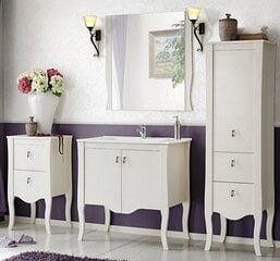 Natūralaus medžio vonios baldai 80 cm Elisabeth, baltos spalvos kaina ir informacija | Vonios komplektai | pigu.lt