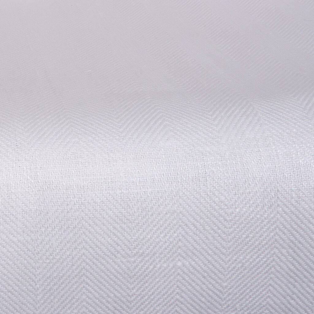 Lino audinys Herringbone White, 150 cm kaina ir informacija | Audiniai | pigu.lt