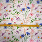 Lininis audinys Vasaros gėlės, 150 cm kaina ir informacija | Audiniai | pigu.lt