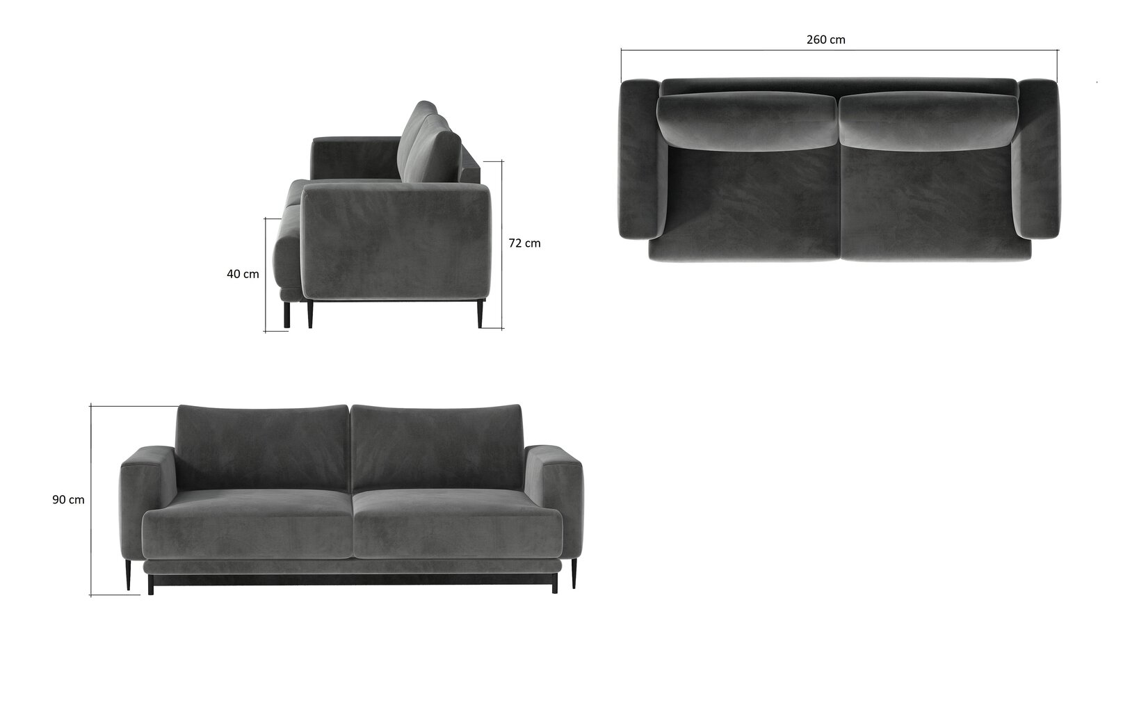 Sofa NORE Dalia Lukso, žalia kaina ir informacija | Sofos | pigu.lt