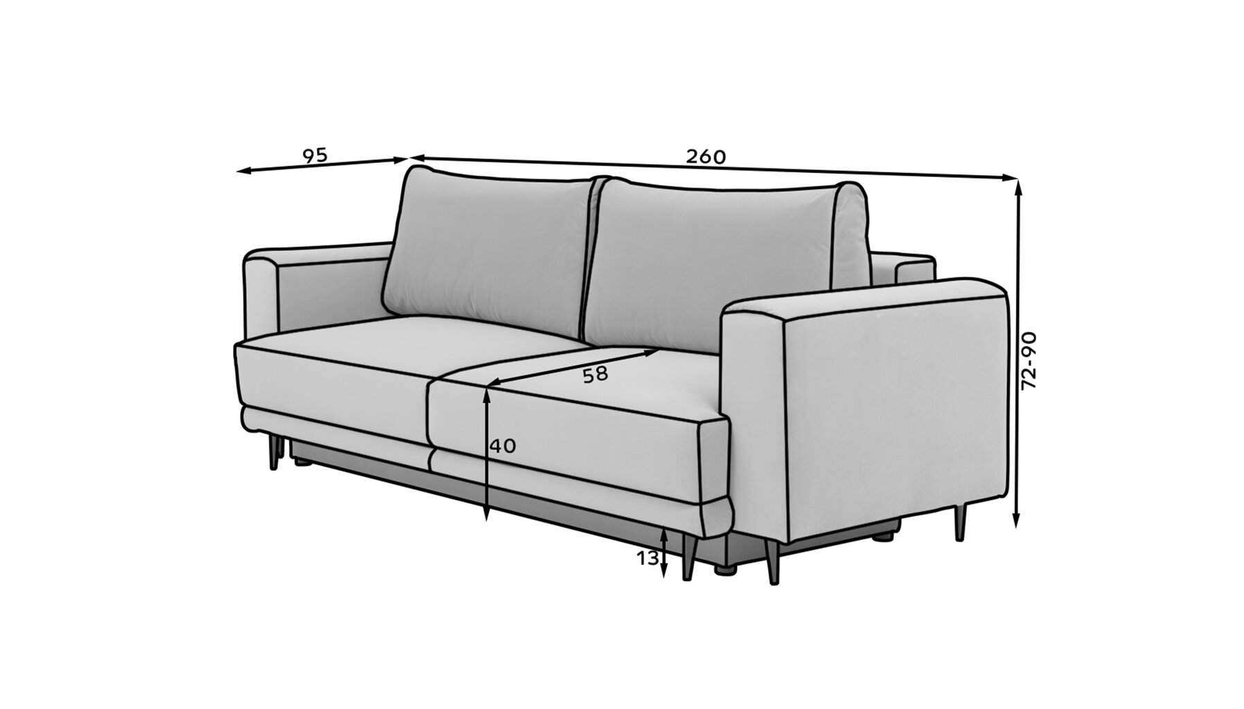 Sofa NORE Dalia Nube, tamsiai žalia kaina ir informacija | Sofos | pigu.lt