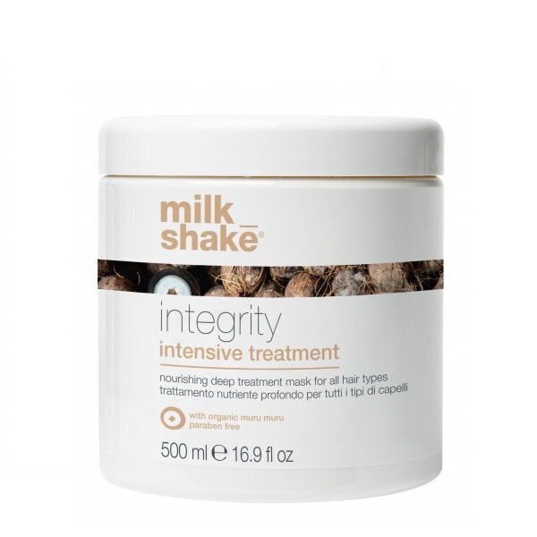 Stipriai plaukus maitinanti plaukų kaukė Milk_Shake Integrity Intensive Treatment New, 500 ml. цена и информация | Priemonės plaukų stiprinimui | pigu.lt