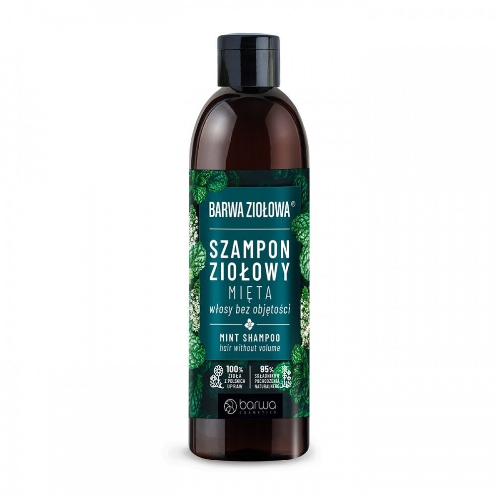 Žolelių šampūnas suteikiantis apimties Barwa Mint, 250 ml kaina ir informacija | Šampūnai | pigu.lt