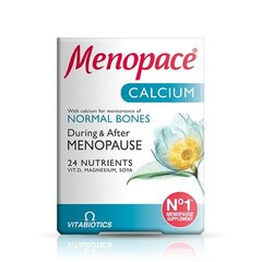 Maisto papildas Menopace Calcium, 60 tablečių цена и информация | Витамины, пищевые добавки, препараты для хорошего самочувствия | pigu.lt