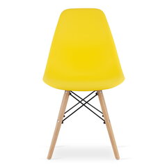 Набор из 4 обеденных стульев Osaka, желтый цена и информация | Стулья для кухни и столовой | pigu.lt