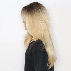 Šviesių pakarpytų plaukų perukas su kirpčiukais kaina ir informacija | Plaukų aksesuarai | pigu.lt