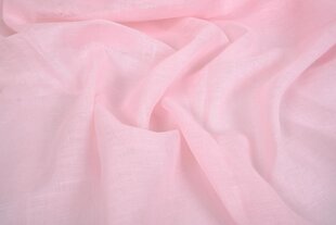 Lininis, šviesiai rožinės spalvos audinys цена и информация | Ткани | pigu.lt