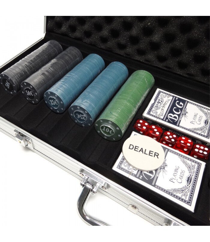 Didelis pokerio rinkinys lagaminėlyje, 500 vnt цена и информация | Azartiniai žaidimai, pokeris | pigu.lt