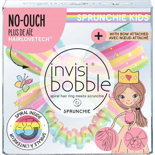 Plaukų gumytės Invisibobble KIDS SLIM SPRUNCHIE w. BOW Let‘s Chase Rainbows kaina ir informacija | Plaukų aksesuarai | pigu.lt