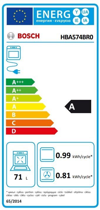 Bosch HBA574BR0 kaina ir informacija | Orkaitės | pigu.lt