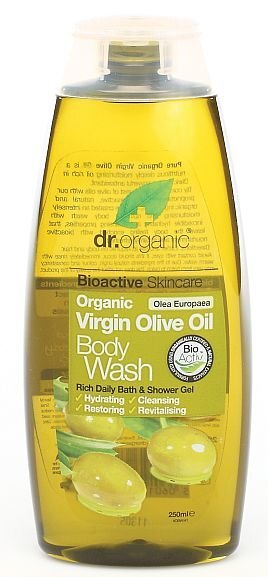 Natūrali dušo želė Dr. Organic Virgin Olive Oil 250 ml цена и информация | Dušo želė, aliejai | pigu.lt