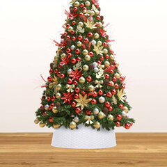 Kalėdų eglutės stovo apvadas, baltas, skersmuo 65x19,5cm цена и информация | Искусственные елки | pigu.lt