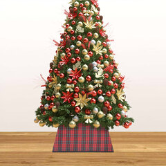 Kalėdų eglutės stovo apvadas, raudonas/juodas kaina ir informacija | Eglutės, vainikai, stovai | pigu.lt