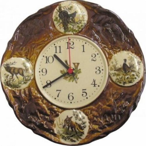 Sieninis laikrodis su miško žvėrelių dekoracijomis (26 cm) kaina ir informacija | Medžioklės reikmenys | pigu.lt