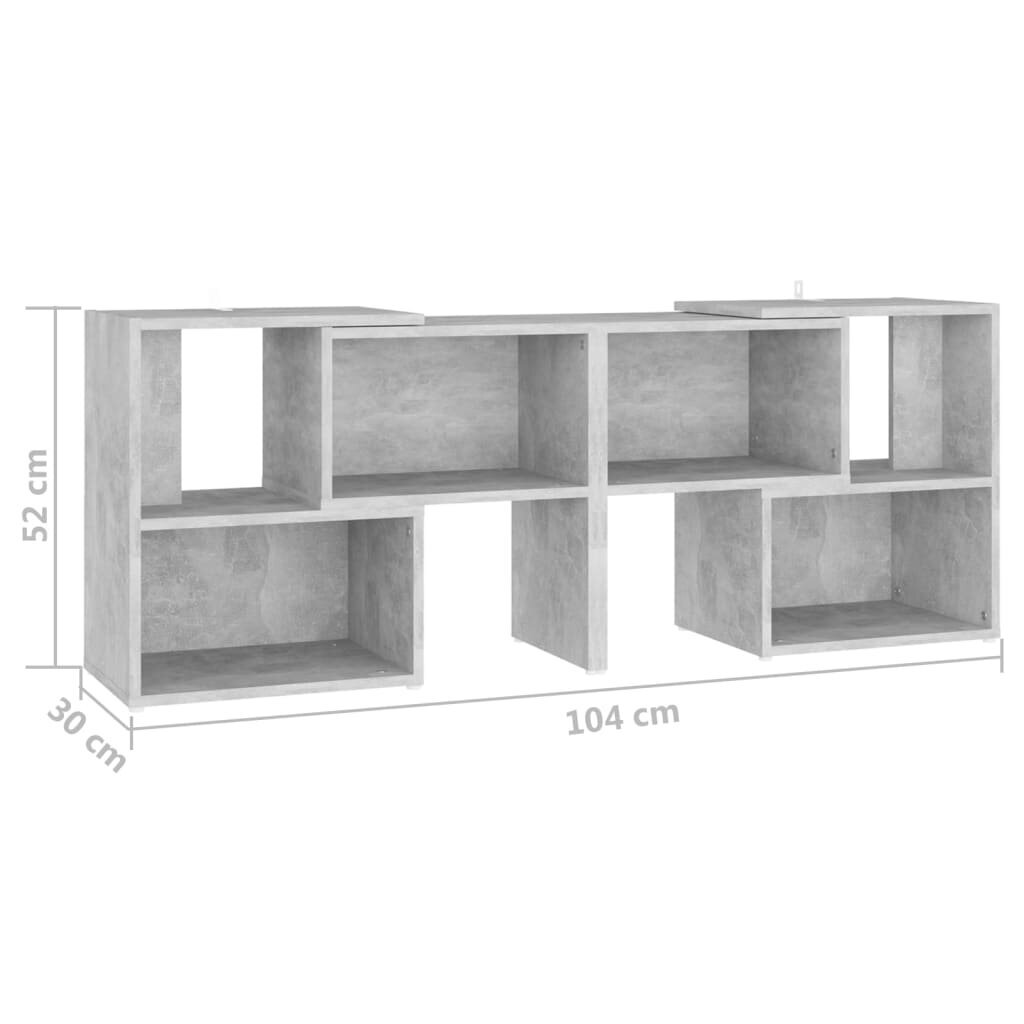 vidaXL Televizoriaus spintelė, betono pilkos spalvos, 104x30x52cm, MDP kaina ir informacija | TV staliukai | pigu.lt