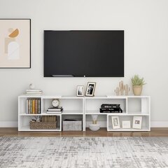 vidaXL Televizoriaus spintelė, baltos spalvos, 149x30x52cm, MDP kaina ir informacija | TV staliukai | pigu.lt