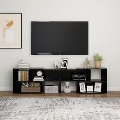 vidaXL Televizoriaus spintelė, juodos spalvos, 149x30x52cm, MDP kaina ir informacija | TV staliukai | pigu.lt