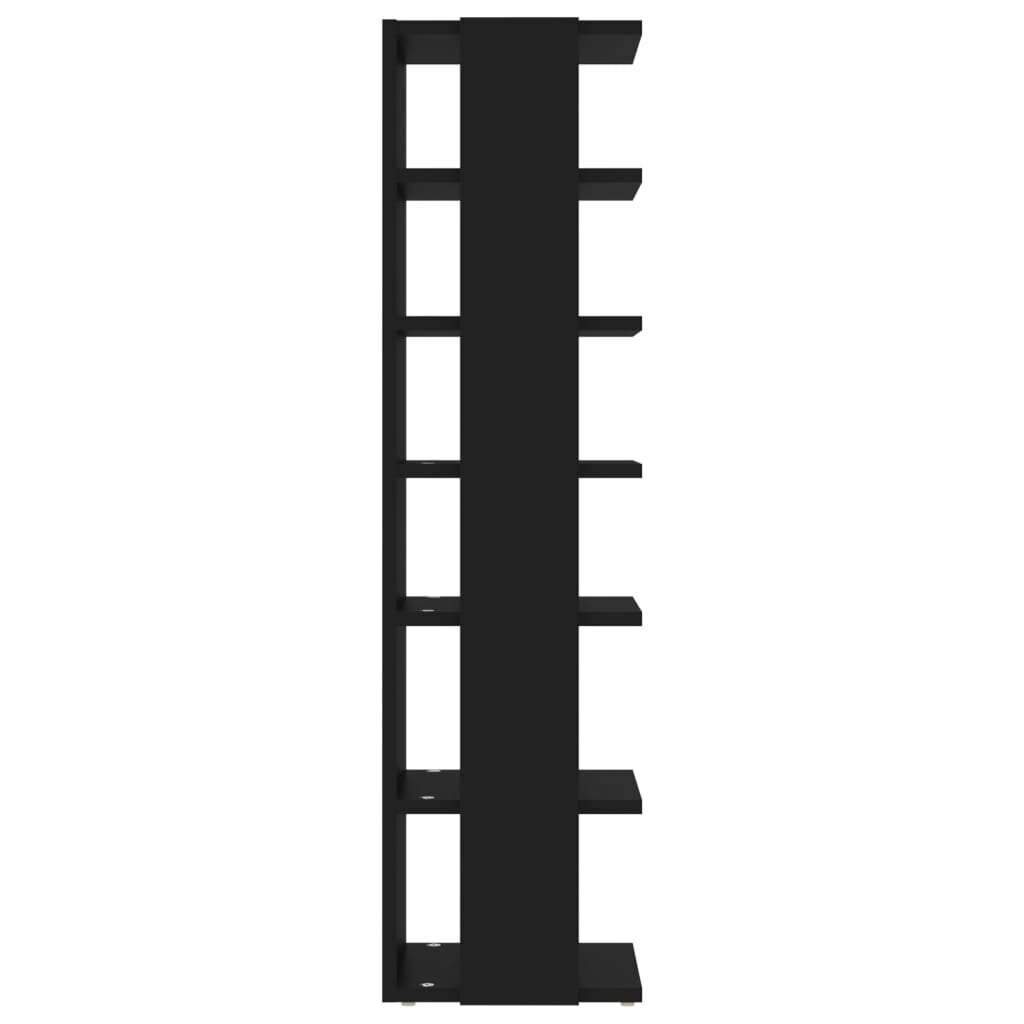 vidaXL Spintelė batams, juodos spalvos, 25x27x102cm, MDP цена и информация | Batų spintelės, lentynos ir suolai | pigu.lt