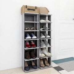 vidaXL Spintelės batams, 2vnt., betono pilkos spalvos, 25x27x102cm цена и информация | Полки для обуви, банкетки | pigu.lt