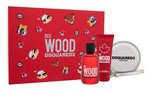 Rinkinys moterims Dsquared2 Red Wood: tualetinis vanduo EDT, 100 ml + dušo želė, 100 ml + piniginė