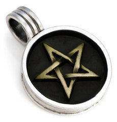 Bico "Pentagram" derva ir metalinis pakabukas (B11 juodas) kaina ir informacija | Vyriški papuošalai | pigu.lt