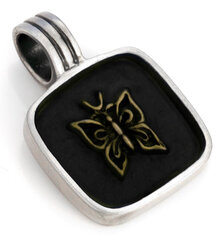Подвеска-бабочка Bico "Papillion" из смолы и металла (B15 черный) цена и информация | Украшения на шею | pigu.lt