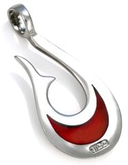 Bico "Matua Luna" permatoma raudona derva ir metalinis pakabukas (BT37 raudonas) banglenčių papuošalai kaina ir informacija | Kaklo papuošalai | pigu.lt