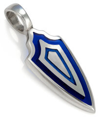 Маленькая прозрачная синяя подвеска из смолы и металла Bico "Triple Shield" (BTS16 Blue) цена и информация | Украшения на шею | pigu.lt