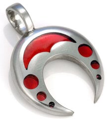 Bico "Lunaray" maža skaidri raudona derva ir metalinis pakabukas (BTS20 raudonas)" kaina ir informacija | Kaklo papuošalai | pigu.lt