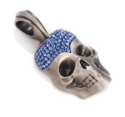 Bico "Kalodae" pakabukas su kaukolėmis su kristalais (PV6 mėlyna) kaina ir informacija | Kaklo papuošalai | pigu.lt