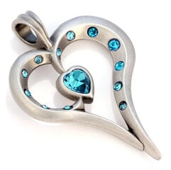 Подвеска Bico "Romy" Сердце с голубыми кристаллами (CR36 Голубой) цена и информация | Женское колье | pigu.lt