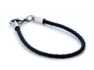 Черный плетеный браслет Bico 3 мм (CA13 Black) цена и информация | Мужские украшения | pigu.lt